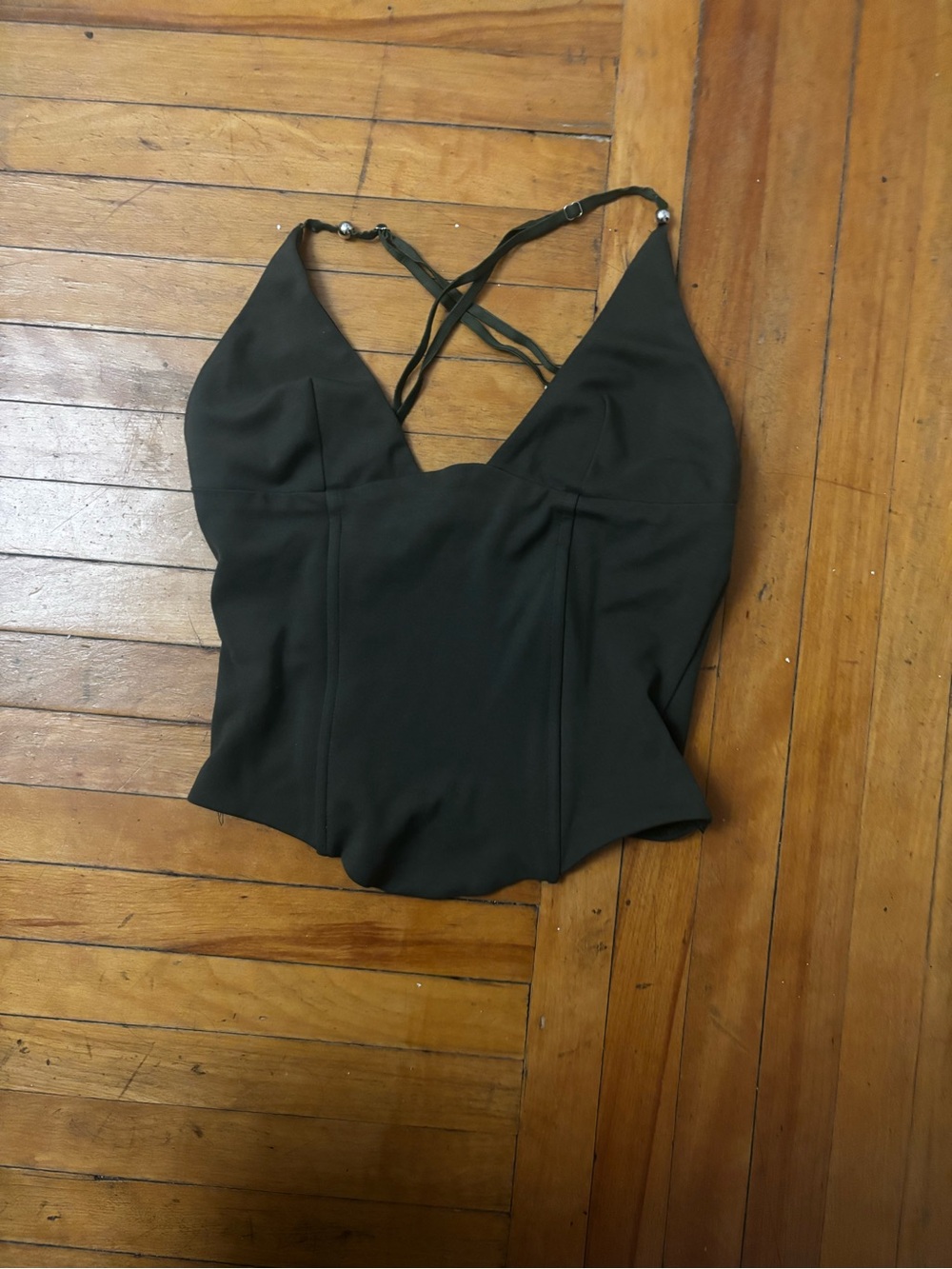 Edikted Black Plunge V-Neck Strappy Camisole